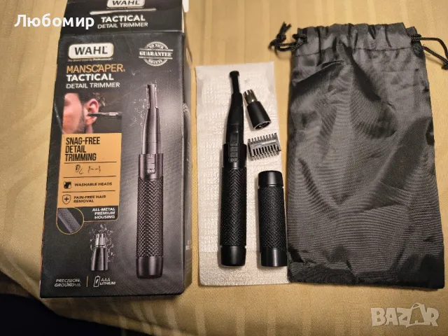 WAHL Manscaper® 2-в-1 литиево-йонен Tactical® двустранен тример за вежди и нос за мъже

, снимка 3 - Машинки за подстригване - 50174365