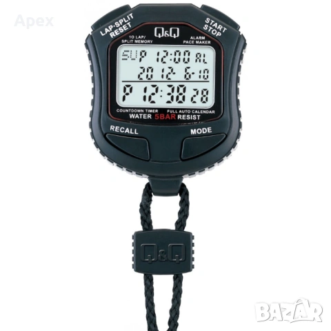 Професионален Хронометър Q&Q HS45J.Дигитални Хронометри за Спортисти. Темпо 100 Времена Таймер Пасер, снимка 4 - Други - 54169734