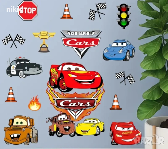 Рали Cars McQueen колите маккуин макуин стикер постер за стена мебел