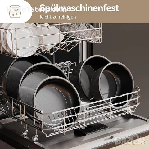 Kомплект тенджери с подвижна дръжка,Комплект тенджери от 17 части с керамично незалепващо покритие, , снимка 3 - Други - 53766192