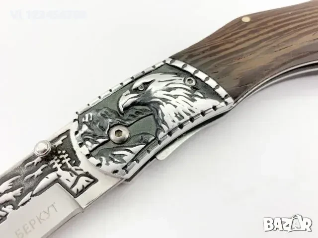 Руски сгъваем джобен нож с калъф АКУЛА ,сталь 65х13, снимка 5 - Ножове - 50673383