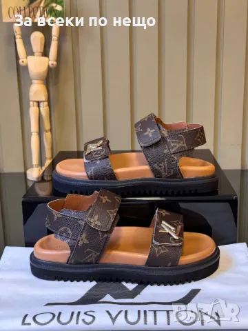 Louis Vuitton Дамски Сандали Луис Витон - 3 Налични Цвята Код E277, снимка 2 - Сандали - 50415445