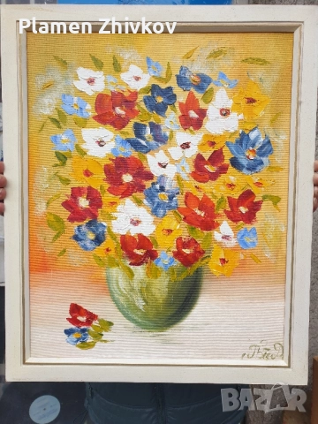 Масло на платно 50 см х 40 см, снимка 2 - Картини - 52292158