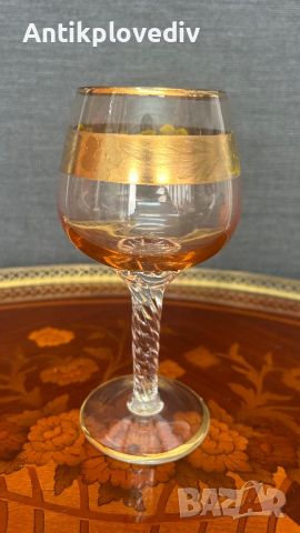 Чаши Bohemia с позлата, снимка 4 - Други ценни предмети - 45300017