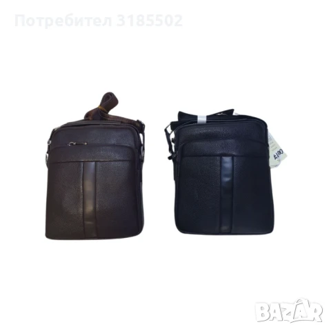 Мъжка чанта за през рамо с външни джобове