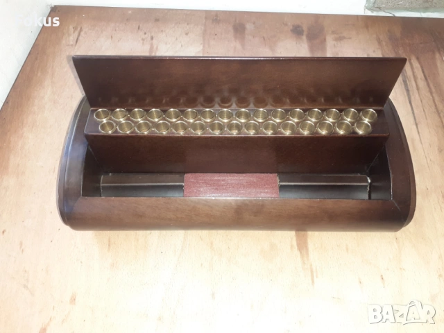 Уникална стара аристократична кутия цигари табакера махагон, снимка 3 - Антикварни и старинни предмети - 53270260