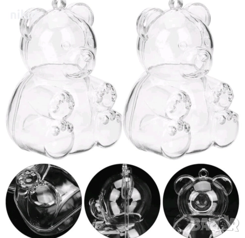 Прозрачно мече пластмасова фигурка за подаръчена сувенир кръщене за пълнене с бонбони лакомства др, снимка 3 - Други - 51598447