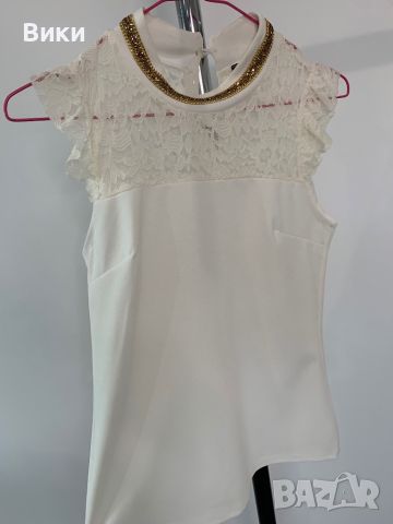 Елегантна блуза размер S/M, снимка 6 - Тениски - 45780750