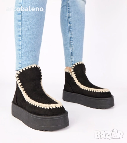 Дамски снежни боти на платформа с декоративна бродерия Alwena, 4цвята , снимка 10 - Дамски боти - 52554822