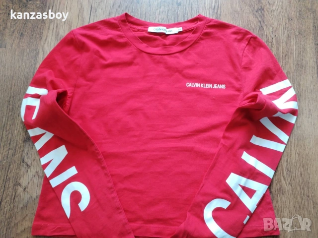 Calvin Klein Jeans - страхотна дамска блуза КАТО НОВА ХС, снимка 3 - Блузи с дълъг ръкав и пуловери - 53803070