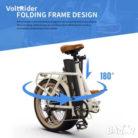 Сгъваемо електрическо колело OneSport OT16-2 750W 48V 17Ah, снимка 7 - Велосипеди - 53017894