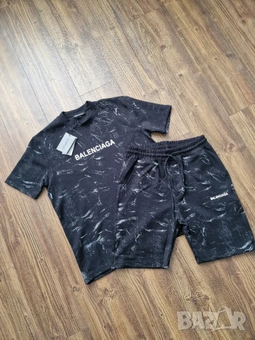 Мъжка екип къси панталони и тениска BALENCIAGA Размери М, L , XL , 2XL 
, снимка 2 - Спортни дрехи, екипи - 50461404