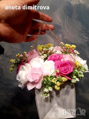 Ръчно изработени букети , снимка 6 - Изкуствени цветя - 53144666