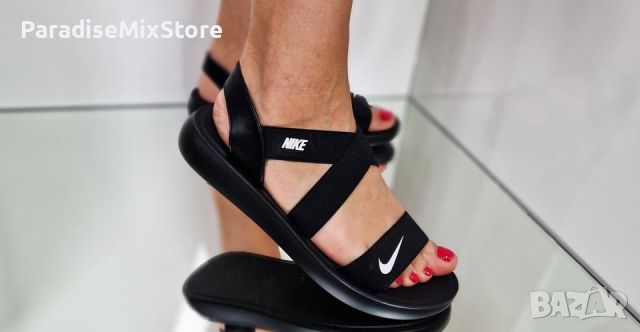 Дамски сандали Nike Реплика ААА+ черни, снимка 5 - Сандали - 46115636