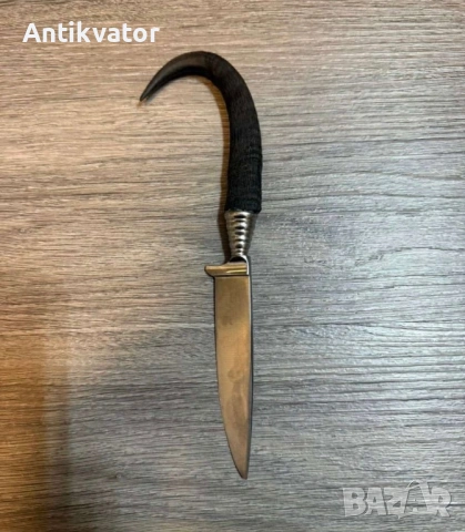 Ловен нож с кания, снимка 4 - Ножове - 54239613