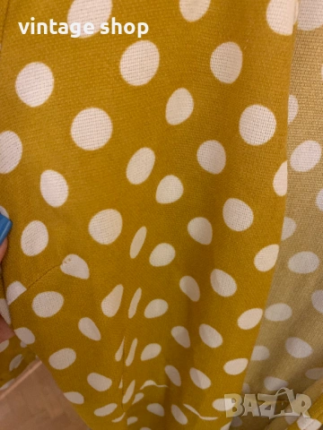 Рокля YAS  с десен точки в цввят горчица, размер M/L, снимка 13 - Рокли - 53811948