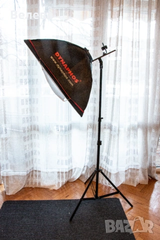 Софтбокс 50x70 см+Статив за студийно осветление+Адаптер, снимка 4 - Светкавици, студийно осветление - 53289805