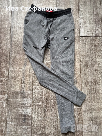 Нов оригинален памук памучен  марков сив спортен панталон Nike nike Найк 