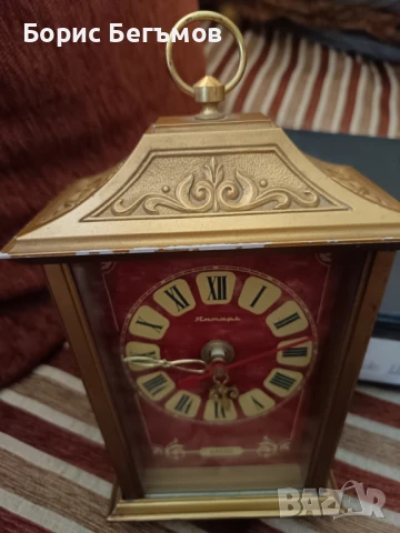 Янтар ретро настолен каминен часовник, снимка 6 - Антикварни и старинни предмети - 50739542