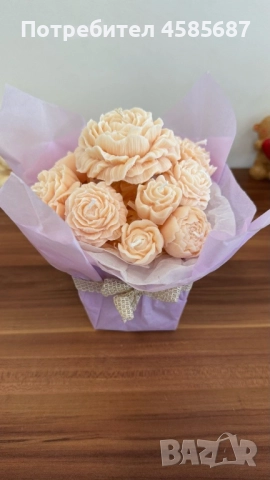 Продава цветя от соев восък натурален, снимка 5 - Декорация за дома - 51609753