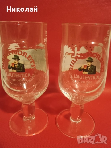 Чаши за бира Морети / Birra Moretti, снимка 4 - Чаши - 52484721