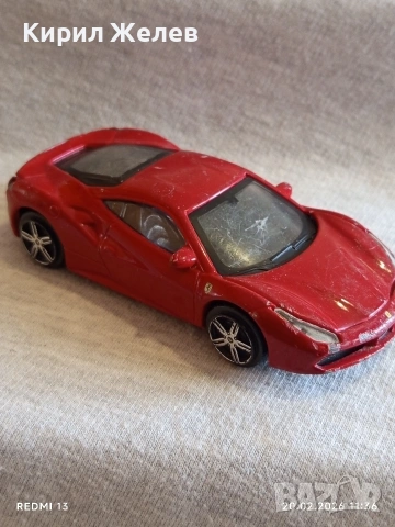 Метална количка FERRARI 488 Made in China за КОЛЕКЦИЯ ДЕКОРАЦИЯ 50692