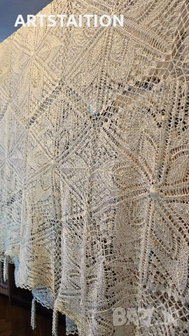 Ръчно плетена ковертюра за спалня или единично легло , снимка 4 - Покривки за легло - 50938409