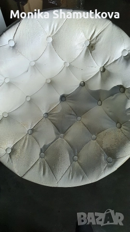 Тапицирани с еко кожа столове - бял и черен - с основа хром, снимка 4 - Столове - 52850004