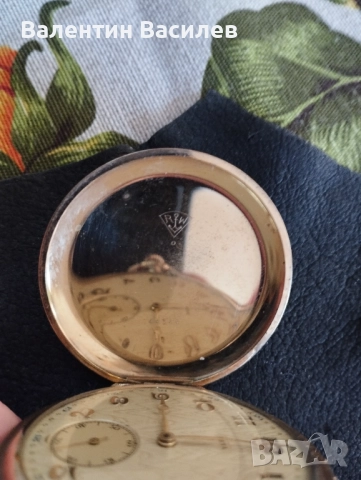 Джобен позлатен часовник с монограми Фердинанд , снимка 4 - Антикварни и старинни предмети - 52024293