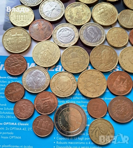 Лот не повтарящи се евро монети , 50 цента , 1 и 2 евро , снимка 5 - Нумизматика и бонистика - 53679487