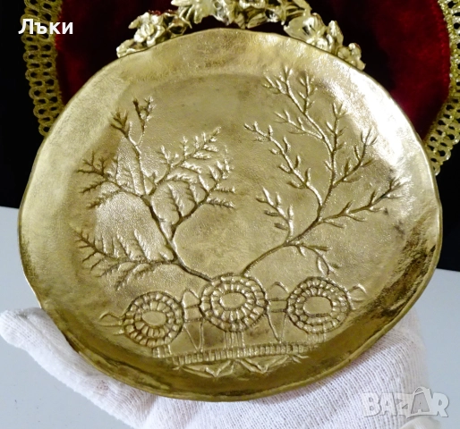 Бронзова чиния,бижутерка Collini,Австрия. , снимка 6 - Антикварни и старинни предмети - 52417538