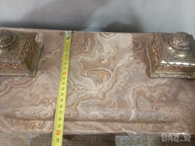 Винтидж мастилница с тампон-комплект, снимка 3 - Други ценни предмети - 38501826