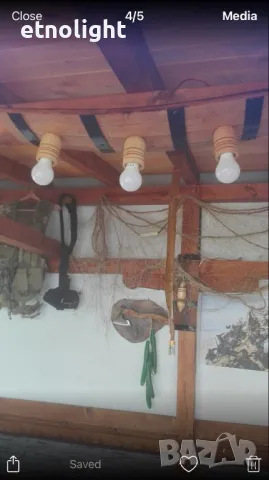 Полилеи от автентични реставрирани дъбови бъчви с ръчно изработени дървени чашки , снимка 12 - Полилеи - 49844600