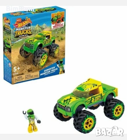 Конструктор MEGA Hot Wheels - Gunkster Monster Truck - 69 части