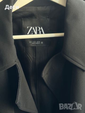 Чисто нов женски Шлифер на Zara черен - размел L, снимка 3 - Палта, манта - 45116487