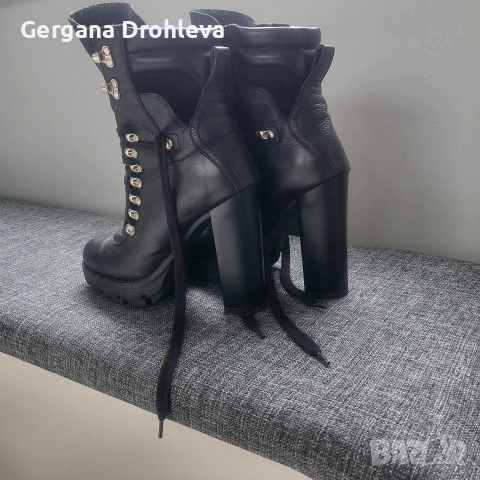 Елегантни дамски черни боти, снимка 2 - Дамски боти - 53998095
