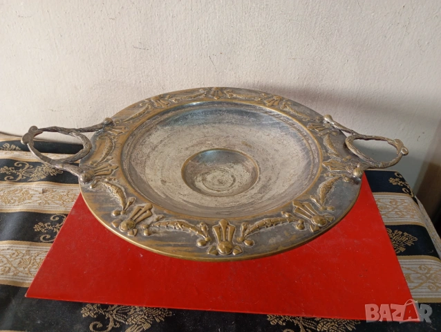 Посребрена купа,фруктиера арт деко