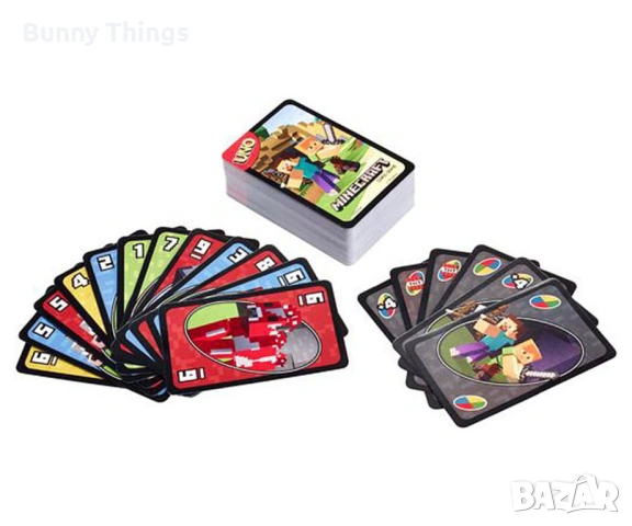Ново* Карти за игра UNO Майнкрафт, снимка 3 - Игри и пъзели - 53410630