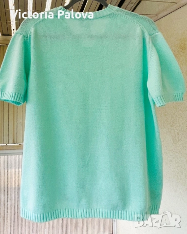 Красива блуза PETER HAHN мента, снимка 4 - Корсети, бюстиета, топове - 53256118