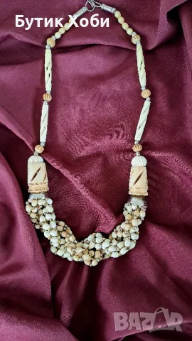 Винтажен гердан от кост, снимка 3 - Антикварни и старинни предмети - 49807574