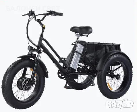 500W 48V 20" Електрически Хибрид Велосипед Триколка FAT TIRE , снимка 1 - Велосипеди - 47238158