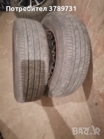 Летни гуми с железни джанти, снимка 2 - Гуми и джанти - 54189215