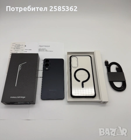 Samsung Galaxy S25 Edge 512 Gb Titanium Jet Black / Гаранция/ Перфектен