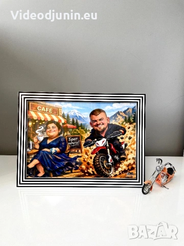 Карикатура- снимка с рамка, снимка 3 - Картини - 53749994