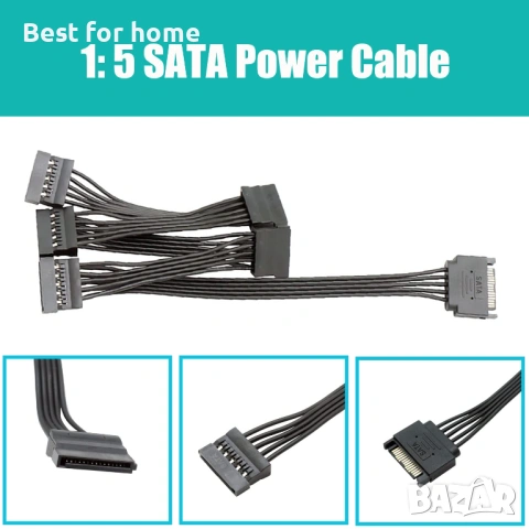 GLOTRENDS SA3034A 4-портова PCIe SATA 3.0 разширителна карта, снимка 7 - Други - 53755541