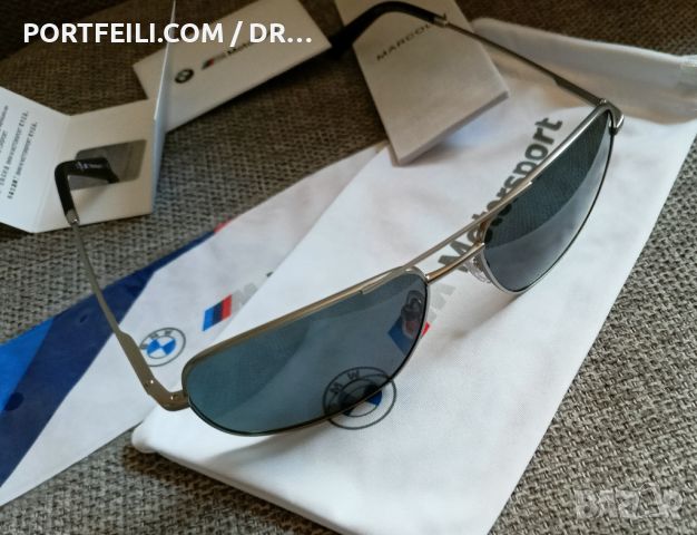 НОВИ мъжки слънчеви очила BMW Motorsport, сребриста рамка, авиатор, поляризация ОРИГИНАЛЕН ПРОДУКТ, снимка 10 - Слънчеви и диоптрични очила - 45463820
