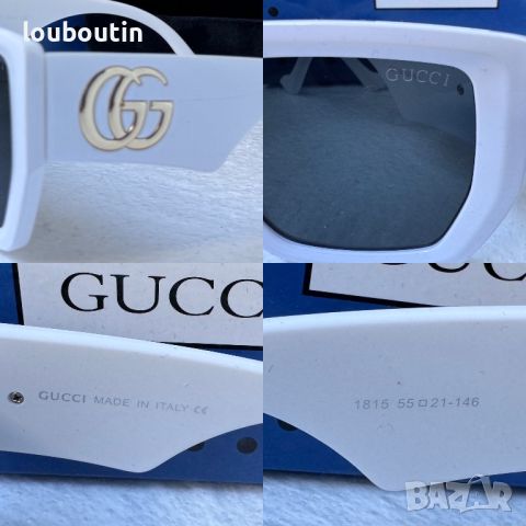 Gucci 2024 дамски слънчеви очила GG0956 2 цвята черни бели , снимка 5 - Слънчеви и диоптрични очила - 46516419