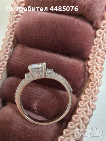 ДАМСКИ ЗЛАТЕН ПРЪСТЕН БЯЛО ЗЛАТО 14К., снимка 4 - Пръстени - 50857023