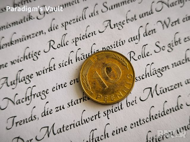 Монета - Германия - 10 пфенига | 1991г.; серия D, снимка 1 - Нумизматика и бонистика - 45683029