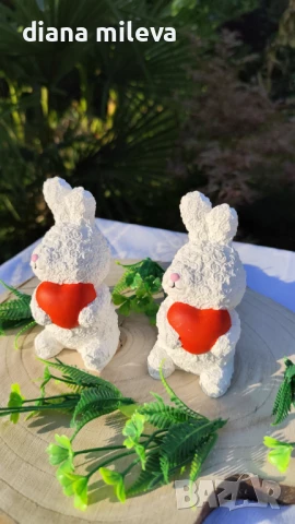 Гипсокерамични Зайчета!, снимка 4 - Декорация за дома - 50748818